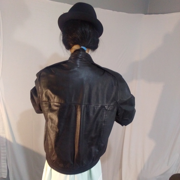 Vintage Berman's Classic Black Leather with Liner ° - Picture 2 of 14